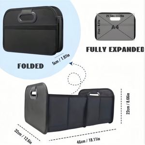 Boîte de rangement pliable pour coffre de voiture avec logo personnalisé, grande capacité, portable avec poignée, organisateur de rangement pour siège arrière pour SUV, camionnette, berline - Product Image 2