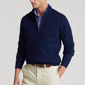 Sudadera de manga larga para hombre, con logotipo bordado, cremallera, para gimnasio, Golf, color sólido, venta al por mayor, China - Product Image 1