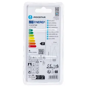 Ampoule LED E27 4W 3000K, 470 lm, économe en énergie, idéale pour la décoration et les ambiances chaleureuses. - Product Image 3