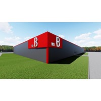 Edificio de Oficinas Comerciales con Estructura de Acero, Construcción Prefabricada con Estructura de Acero y Planos