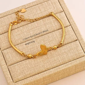 Bracelets papillon vintage plaqués or texturés pour femmes et filles, mode, bracelet papillon exquis réglable, bijoux pour femmes - Product Image 5