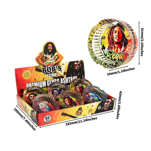 Cendrier en verre pour cigarettes et cigares avec impression de logo personnalisé Cendrier personnalisé de marque Bob <span class=keywords><strong>Marley</strong></span> comme cadeaux promotionnels - Product Image 5