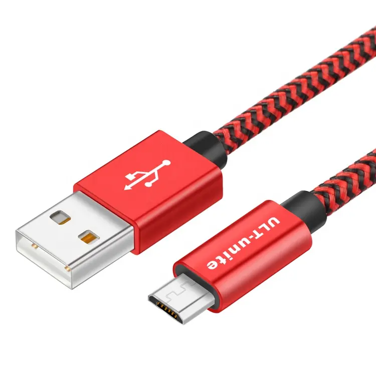 ULT-unite Braided Ultra Thin 25cm 60cm 1m 1.2m 1.5m 2m 3m Micro USB Charger Cable