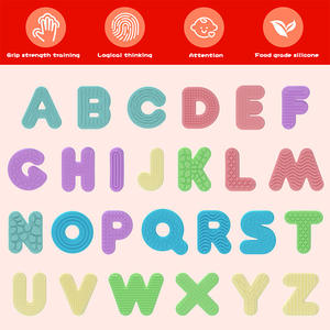 Alfabeti sensoriali testurizzati in Silicone giocattoli per l'apprendimento, <span class=keywords><strong>attività</strong></span> di <span class=keywords><strong>autismo</strong></span> ADHD Set da viaggio in età prescolare giocattoli educativi per bambini - Product Image 3