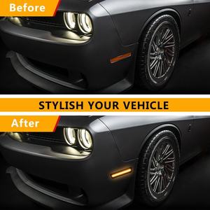 Feux de position latéraux LED Raryloy pour Challenger 2008-2014, pare-chocs avant, lentille fumée ambre, 12V, rétrofit/amélioration - Product Image 4