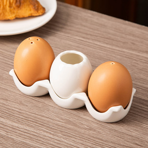 Barattolo per <span class=keywords><strong>Spezie</strong></span> a Forma di Uovo Personalizzato, Contenitore da Cucina in <span class=keywords><strong>Ceramica</strong></span>, Dispenser per Condimenti con Supporto Stile Portauova - Product Image 6