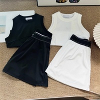 Ensemble de sport pour femmes, 2 pièces, haut et jupe avec short intégré, en spandex/nylon, tissu antibactérien SMART FABRIC, ensemble 2 pièces respirant