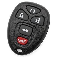 Casing Kunci Mobil 5 Tombol Bahan ABS Hitam, Pengganti Kunci Mobil, Remote Kosong, & Aksesoris