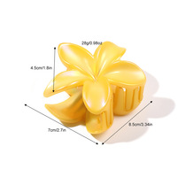 Pinces à cheveux antidérapantes faites à la main en forme de fleur de Plumeria Hawaïenne dorée pour femmes, accessoires capillaires tropicaux Hibiscus, vente en gros