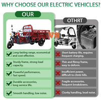 Tricycle électrique de transport ouvert IMP 2026 OEM 60V avec grande autonomie, charge utile élevée et 1 passager