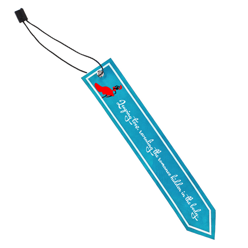 Personalized Blue Woven Label Brand Satin Ribbon Key Chain Charm Image 3