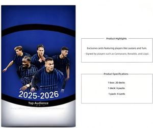 Cartes Autographiées de Star du Football Inter et Milan 2025-26 : Dakaed et Ronaldo – Nouvelle Collection pour les Grandes Fans - Product Image 1