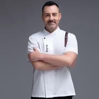Nouveau Chef uniforme unisexe Chef vêtements à manches courtes serveuse restauration Chef vestes uniformes boulangerie Restaurant cuisine vêtements de travail