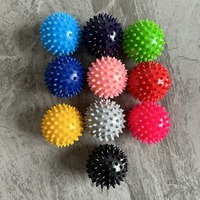 Ballon de massage à picots en PVC pour acupression, ballon de yoga à picots pour fascia, fitness des pieds et des muscles, diamètre 6,8 cm, poids 70 g