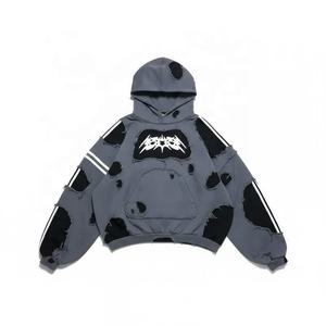 บริการ OEM คุณภาพสูง เสื้อฮู้ดดี้ผู้ชายสำหรับฤดูหนาว ระบายอากาศได้ดี ดีไซน์เท่ห์ ลุคสุดชิค ล้างสีแบบแอซิดวอช - Product Image 1