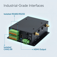 Computadora Industrial Integrada Programable con RS485/RS232/CAN/GPIO/GPS/WIFI/4G LTE/LoRaWAN, para Montaje en Riel DIN, IoT, Linux