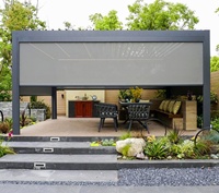 Lames d'ombrage extérieures en aluminium motorisées, étanches, pour projets de façade architecturale, systèmes de toiture, jardins extérieurs, patios, éclairage LED