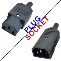 Câble d'alimentation AC C13/C14, prise combinée et paire de fiches pour connecteur de prise