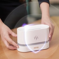 Diffuseur d'arômes 3D à effet flamme, humidificateur d'huiles essentielles LED coloré, brume ultrasonique pour la maison, le bureau, la décoration de bureau