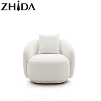 Zhida Salon moderne en tissu blanc Tissu unique Fauteuils de bureau minimalistes pour enfants Ensemble de canapés de luxe pour le salon