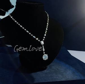 Collar elegante de diamantes de oro de 18 quilates para mujer, ajuste de punta, Diamante de 10 quilates de laboratorio certificado IGI, regalo de aniversario de bodas - Product Image 3