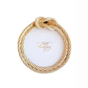 Châu Âu 6 Inch Twine Nhựa Khung Ảnh Đứng Vòng 4 Inch Nhà Thủ Công Mỹ Nghệ Máy Tính Để Bàn Đồ Trang Trí