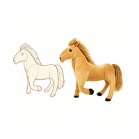 Peluche Cheval Personnalisée Douce et Réaliste – Jouet en Peluche Animal Cheval Personnalisable