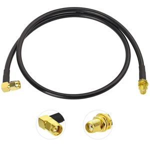 Кабель коаксиальный RG58, разъемы <span class=keywords><strong>SMA</strong></span> (штекер/гнездо), угловой, пигтейл, радиочастотный, 50 Вт, удлинитель для антенны - Product Image 5
