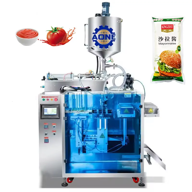 중국 판매 소스 향 주머니 토마토 페이스트 포장 기계 물 기름 페이스트 소스 케첩 포장 기계