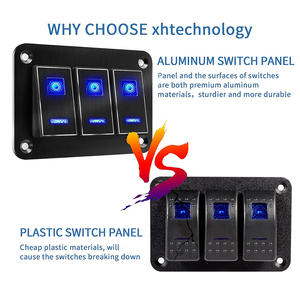 Nhiệm vụ nặng nề IP65 Marine bảng chuyển đổi điện 2.4A USB 12V/24V LED chỉ số cho tàu ngầm thuyền du thuyền Caravan thuyền đánh cá - Product Image 3