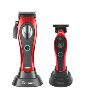 Produttore Trisan Cordless tagliacapelli e Trimmer Set con stazione di ricarica veloce macchina per il taglio dei capelli per barbiere