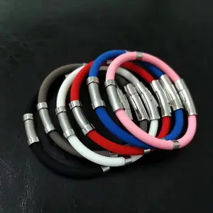 Bracelets en Silicone en acier inoxydable imperméables pour hommes et femmes, vente directe en usine