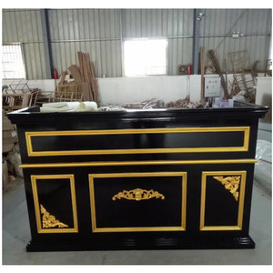 CT034 Escritorio de recepción minimalista Mostrador de recepción de madera moderno Mesa de recepción - Product Image 3