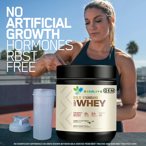 Protéine de Lactosérum Gold Standard Saveur Crème Glacée Vanille 24g Protéines 5.5g BCAA pour le Soutien Musculaire et la Récupération OEM Marque Privée - Product Image 6