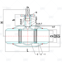 Vanne à boisseau sphérique entièrement soudée Q961HF-16/25C CF8, vanne à boisseau sphérique à diamètre réduit forgée avec actionneur électrique intelligent