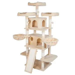 Strength Factory Cat Tree Condo Cat Tower Modern Indoor Cat Climbing Frame