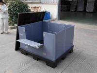 Caisse en plastique pliable, robuste, empilable, recyclable, écologique, pliable, pour le stockage