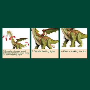 Dinosauri Giocattolo Telecomandati con Luci, Suoni e Spruzzo di Nebbia, Uova che Camminano e Depositan le Uova, Animali Giocattolo Elettrici - Product Image 3