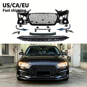 Kit Carrozzeria Stile RS4 per <span class=keywords><strong>Audi</strong></span> <span class=keywords><strong>A4</strong></span> B9 S4 2017-2019, Paraurti Anteriore Facelift con Griglia Nera - Product Image 2