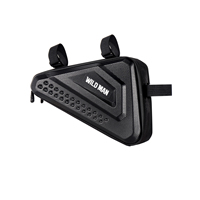 WILDMAN ES19 Sacoche de cadre triangulaire imperméable pour vélo, pochette de rangement pour téléphone portable, accessoires de vélo pour l'extérieur