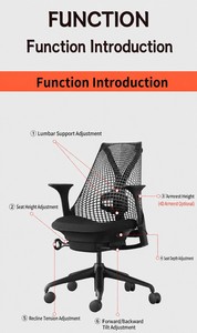Chaise de bureau ergonomique moderne <span class=keywords><strong>Sayl</strong></span> avec soutien lombaire pour la maison et l'hôtel, chaise d'ordinateur multifonctionnelle - Product Image 2