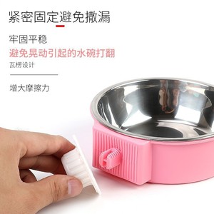 Bol suspendu en acier inoxydable pour animaux de compagnie, plat pour nourriture et eau, pour cage, chiens, chats, accessoire d'alimentation - Product Image 2