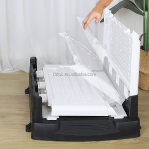 Cuccia in plastica per animali domestici cuccia per cuccioli per esterni coperta con prese d'aria e pavimento sopraelevato - Product Image 5