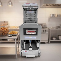 Friteuse électrique professionnelle à pression avec filtre à huile intégré, 8 fûts pour la production de poulet frit (Broasted Chicken)
