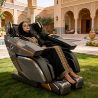 Fauteuil de massage sans fil 2026 4D SL à gravité zéro, chauffant, en cuir PU, avec airbag, vibrations, rouleaux Shiatsu, pour bureau et salon