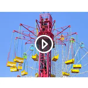 Theme Park Breathtaking Amusement Park Game Ride Drop Flying Tower Gaming Chair Rides For Sale