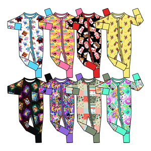 Pyjamas en bambou - Boîte mystère prête à être expédiée - Styles aléatoires - Zippy bébé en bambou - Poignets repliés - Product Image 1