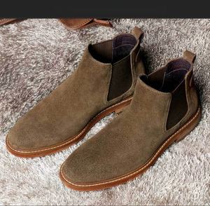 Botas de Tobillo Balmoral de Cuero para Hombre, Textura Lijada a Mano, Estilo Amish, Algodón, Resistentes al Agua, Antideslizantes - Product Image 3