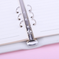 Organisateur personnel personnalisé à feuilles mobiles Planificateur de budget Classeur magnétique blanc A5/A6 Carnet de notes rechargeable à 6 anneaux Couverture de planificateur Filofax