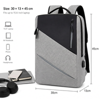 Nouveau Sac à Dos de Designer pour Ordinateur Portable, Sac à Dos d'Affaires en Nylon Noir avec Logo Personnalisé, Antivol, Sacs à Dos Scolaires Personnalisables